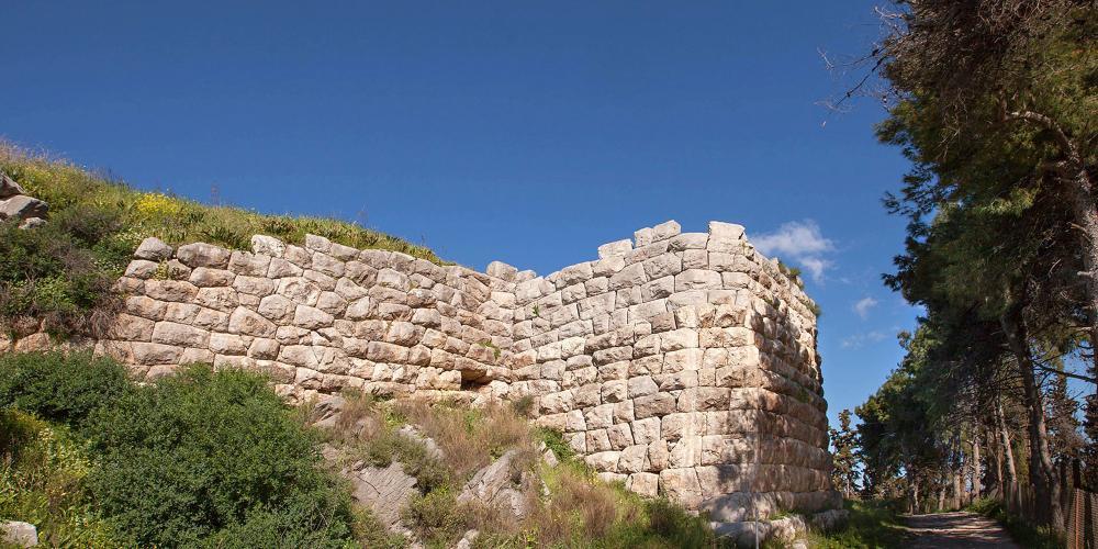 Part of the fortification wall of the Acropolis of Asine.